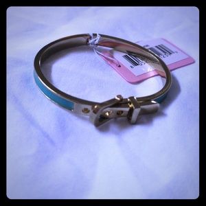 Teal and Gold Belt Style Bracelet